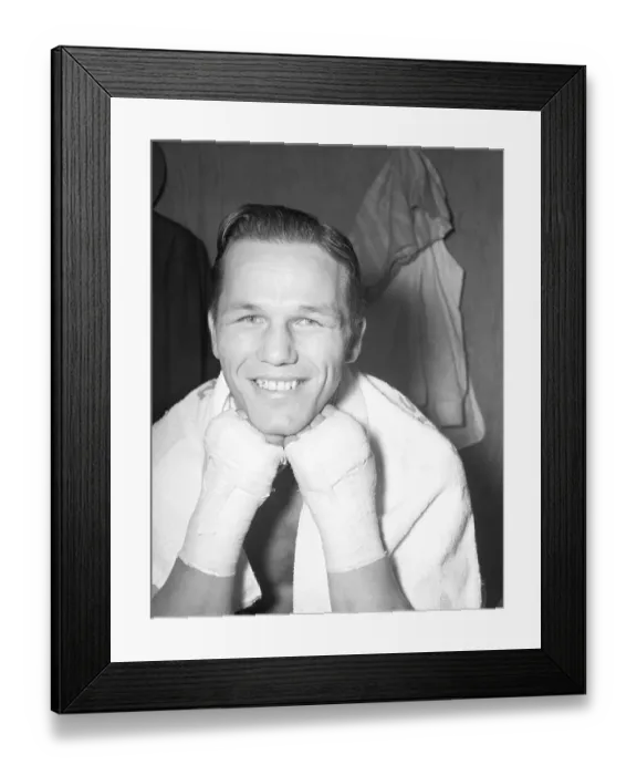 Framed Print : Tony Zale Smiling W / Chin On Fists Framed Print : Tony Zale Smiling W / Chin On Fists