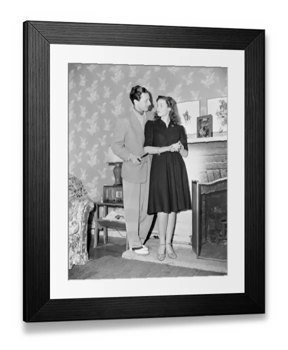 Framed Print : Gene Tierney and Oleg Cassini Framed Print : Gene Tierney and Oleg Cassini