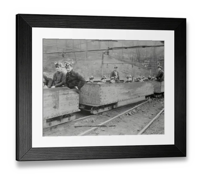 Framed Print : Mine Workers at Work Site Framed Print : Mine Workers at Work Site