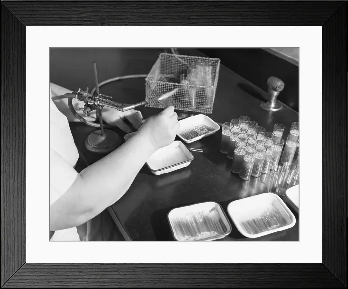 Framed Print : Capillary Tubes of Smallpox Vaccine Framed Print : Capillary Tubes of Smallpox Vaccine