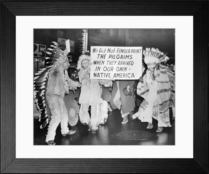 Framed Print : Iroquois Protesting Being Finger Printed Framed Print : Iroquois Protesting Being Finger Printed