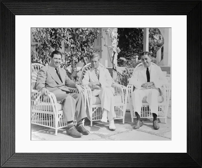 Framed Print : Duke and Golf Personnel Sitting on Porch Framed Print : Duke and Golf Personnel Sitting on Porch