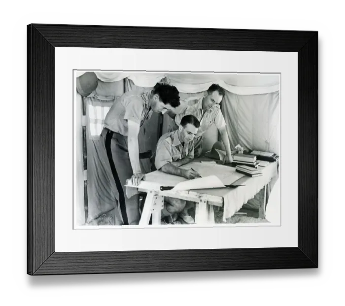 Framed Print : French Unit Commander In Conference Framed Print : French Unit Commander In Conference