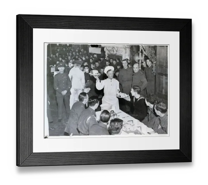 Framed Print : Sailors In Hospital Being Served Dinner Framed Print : Sailors In Hospital Being Served Dinner