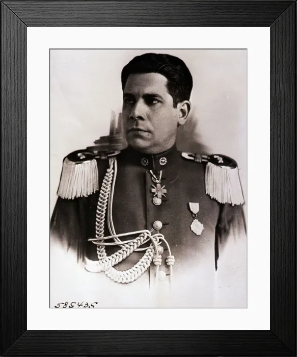 Framed Print : Portrait of Higinio Morinigo in Uniform Framed Print : Portrait of Higinio Morinigo in Uniform