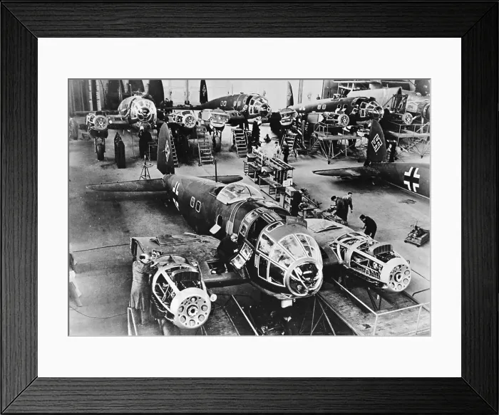Framed Print : Heinkel HE-111 Production