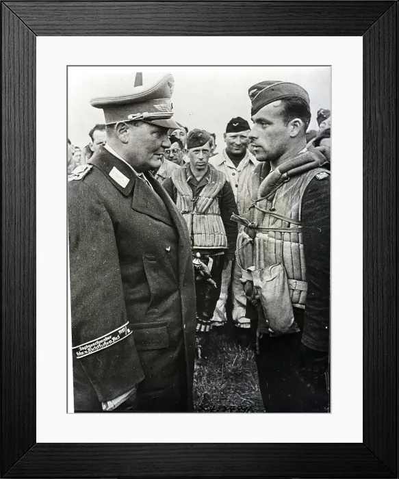 Framed Print : German Air Force Squadron Leader with Luftwaffe Chief Framed Print : German Air Force Squadron Leader with Luftwaffe Chief