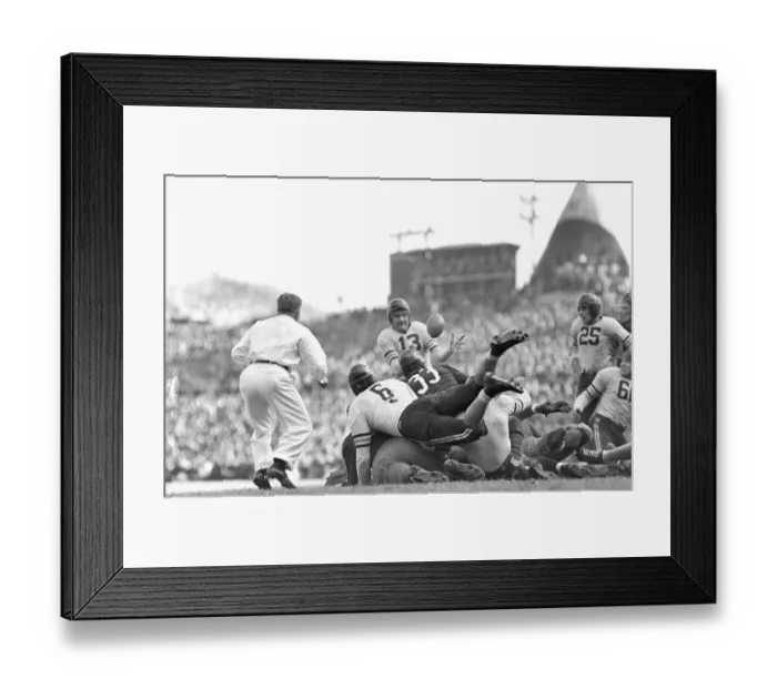 Framed Print : Football Players Going for Fumbled Ball Framed Print : Football Players Going for Fumbled Ball