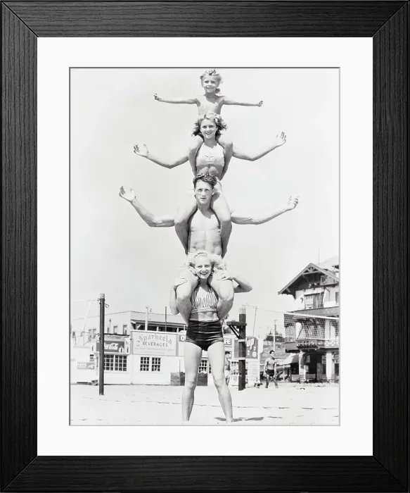 Framed Print : Human Pyramid Framed Print : Human Pyramid