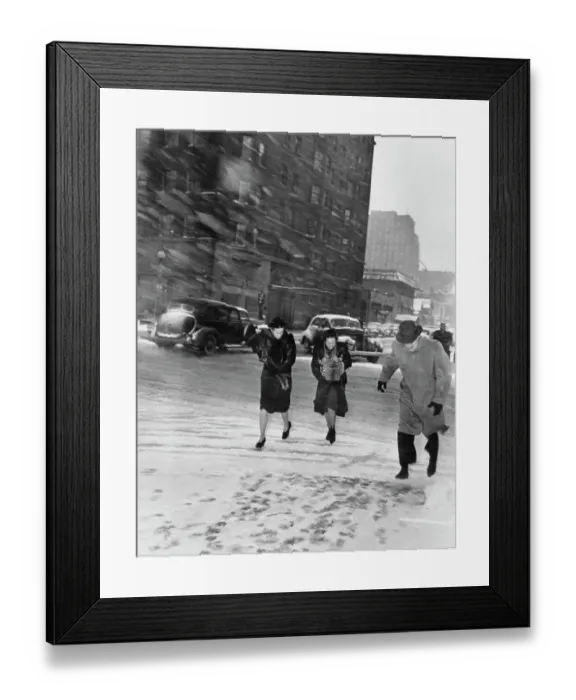 Framed Print : Blizzard Conditions Hit Chicago, 1940 Framed Print : Blizzard Conditions Hit Chicago, 1940