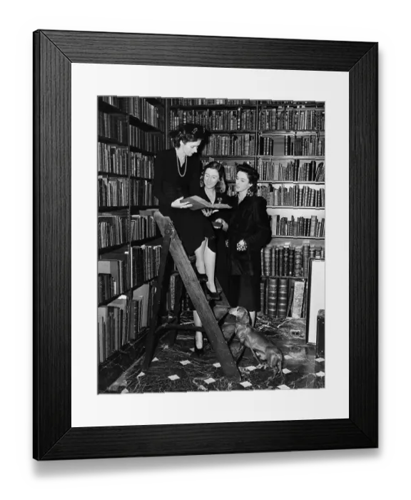 Framed Print : The Cushing Sisters are in the Library Framed Print : The Cushing Sisters are in the Library