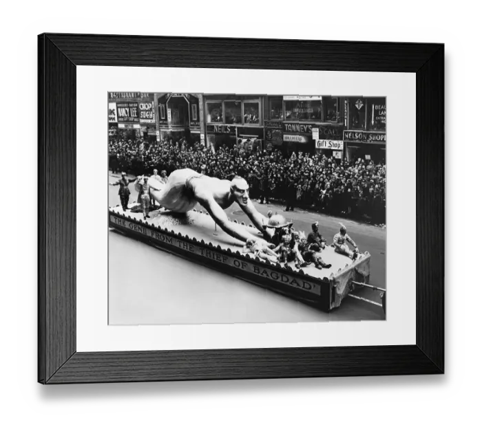 Framed Print : Float Depicting Genie from The Thief of Bagdad Framed Print : Float Depicting Genie from The Thief of Bagdad
