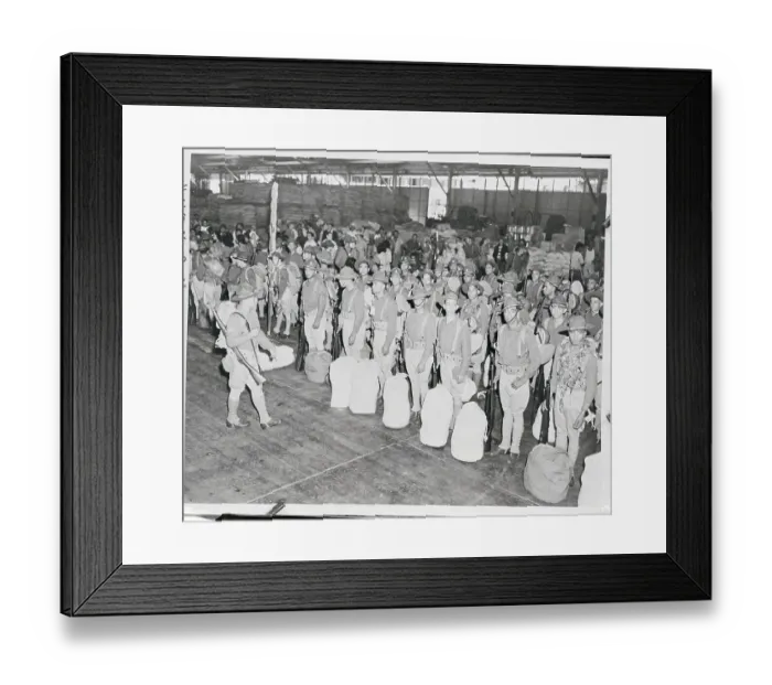 Framed Print : National Guardsmen Arriving for Duty Framed Print : National Guardsmen Arriving for Duty