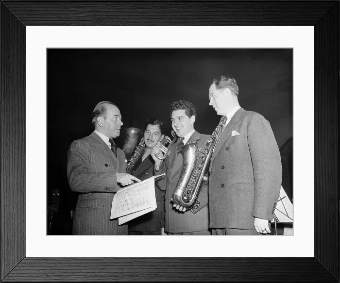 Framed Print : Eugene Ormandy Standing with Musicians Framed Print : Eugene Ormandy Standing with Musicians