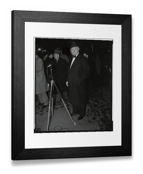Framed Print : David Sarnoff Standing by Microphone Framed Print : David Sarnoff Standing by Microphone