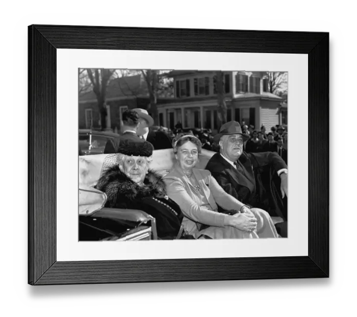 Framed Print : President Franklin D. Roosevelt, his wife and mother In Hyde Park, NY Framed Print : President Franklin D. Roosevelt, his wife and mother In Hyde Park, NY