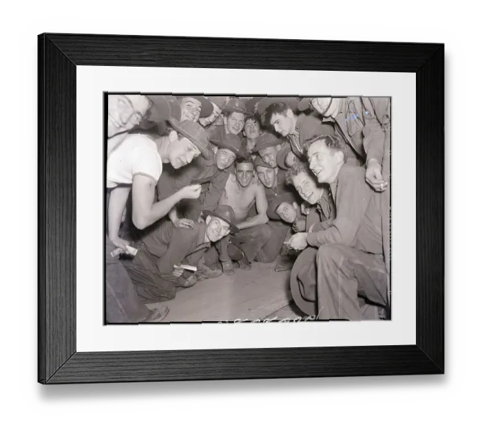 Framed Print : Soldiers Crowd Around Dice Game Framed Print : Soldiers Crowd Around Dice Game