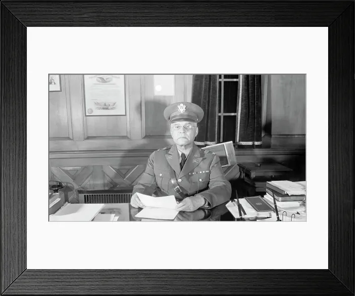Framed Print : Brigadier General Benjamin O. Davis at Desk Framed Print : Brigadier General Benjamin O. Davis at Desk