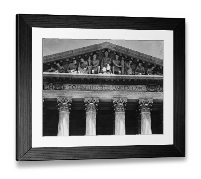 Framed Print : Pediment Of The Supreme Court Framed Print : Pediment Of The Supreme Court
