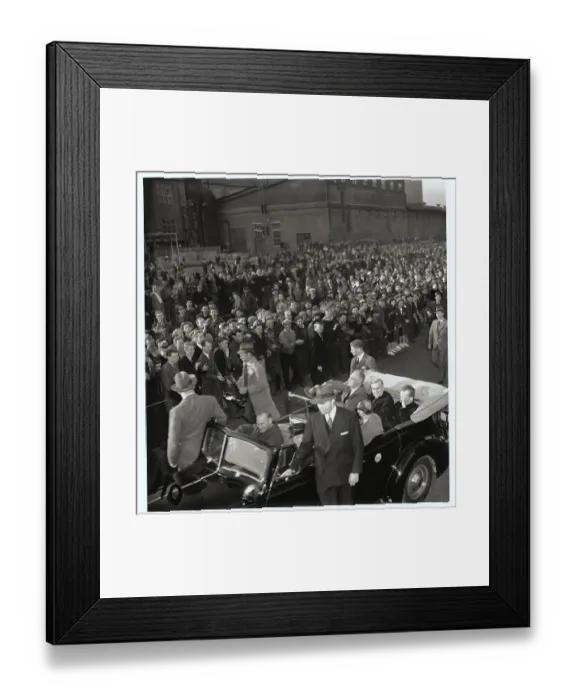 Framed Print : President Visits Shipyard Framed Print : President Visits Shipyard
