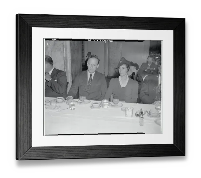 Framed Print : Charles Lindbergh and Mrs. Friedrich Libby Framed Print : Charles Lindbergh and Mrs. Friedrich Libby