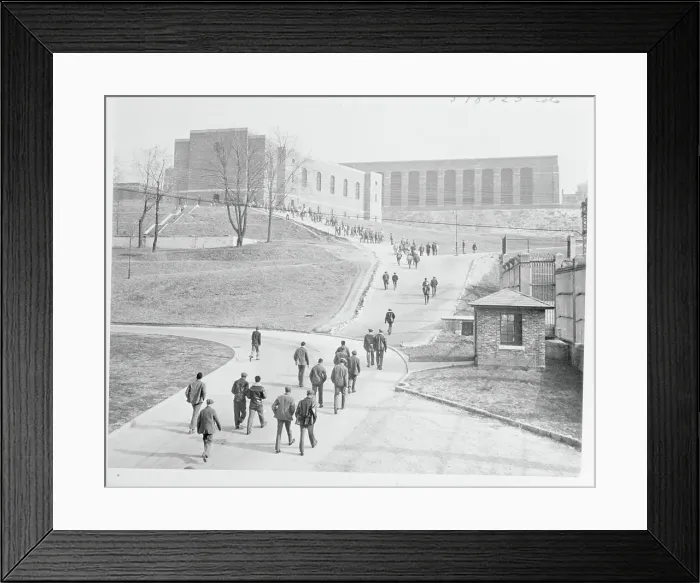 Framed Print : Inmates on Sing Sing's Grounds Framed Print : Inmates on Sing Sing's Grounds