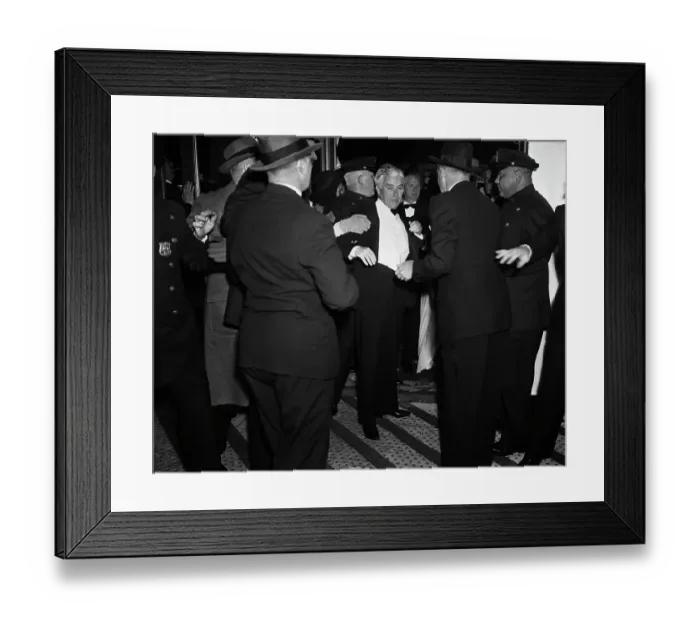 Framed Print : Dishevelled Charlie Chaplin Escorted / The