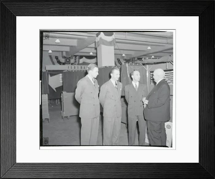 Framed Print : Fords Attending Automobile Show