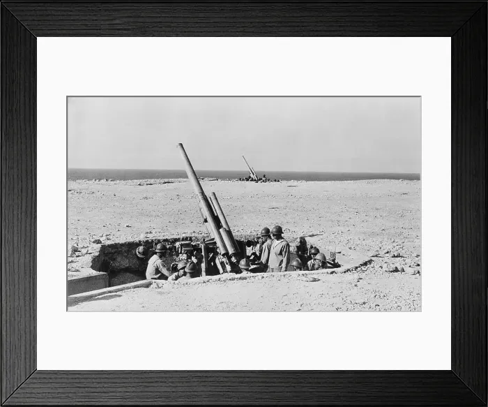 Framed Print : Large Italian Guns Positioned Under Ground for Firing Framed Print : Large Italian Guns Positioned Under Ground for Firing