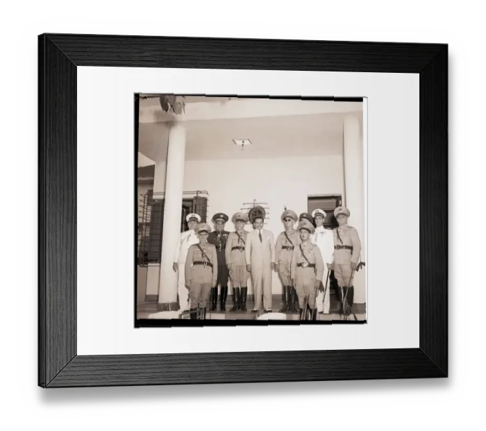 Framed Print : Fulgencio Batista with Military Aides Framed Print : Fulgencio Batista with Military Aides