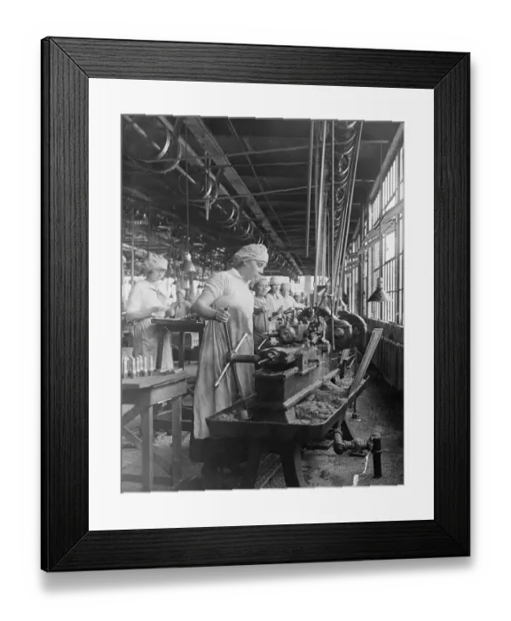Framed Print : Women Factory Workers Framed Print : Women Factory Workers