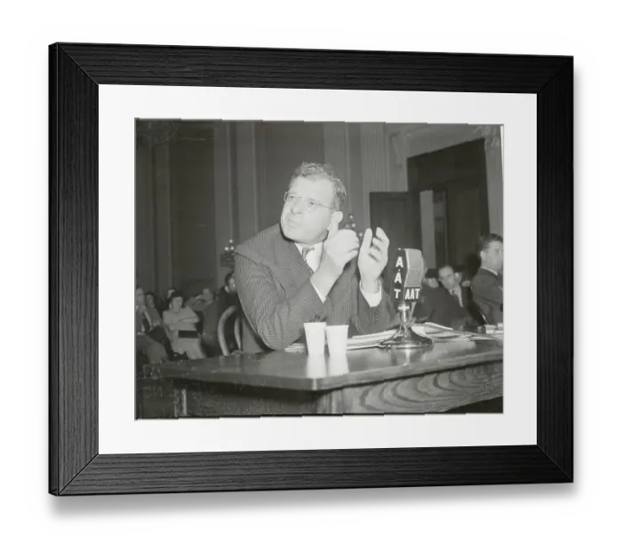 Framed Print : Labor Advocate Sidney Hillman Gesturing at Hearing