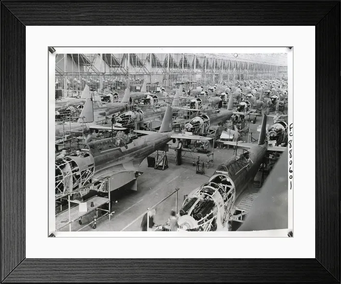 Framed Print : Light Bombers In Stages Of Construction Framed Print : Light Bombers In Stages Of Construction