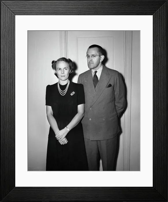 Framed Print : Publisher Cornelius V. Starr and His Wife Framed Print : Publisher Cornelius V. Starr and His Wife