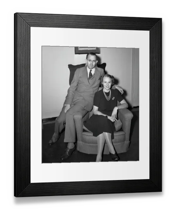 Framed Print : Publisher Cornelius V. Starr and His Wife Framed Print : Publisher Cornelius V. Starr and His Wife