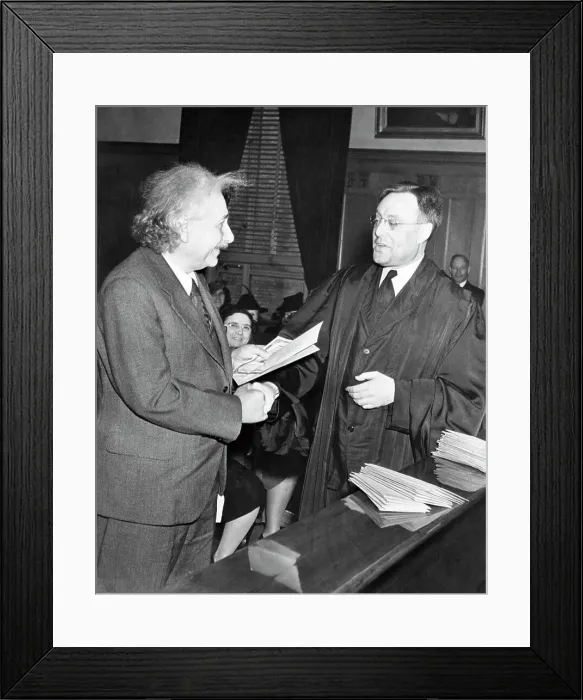 Framed Print : Albert Einstein Becomes U.S. Citizen Framed Print : Albert Einstein Becomes U.S. Citizen