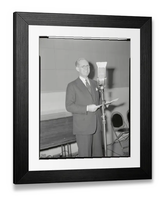 Framed Print : Joseph Patrick Kennedy Speaking at Microphone Framed Print : Joseph Patrick Kennedy Speaking at Microphone
