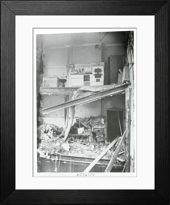 Framed Print : Apartment Buildings Lying in Ruins Framed Print : Apartment Buildings Lying in Ruins