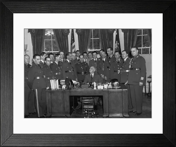 Framed Print : Latin American Military Leaders Visiting Roosevelt Framed Print : Latin American Military Leaders Visiting Roosevelt