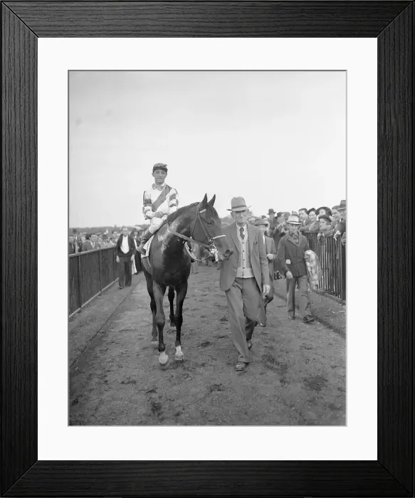 Framed Print : Eddie Arcaro Sitting on Our Boots