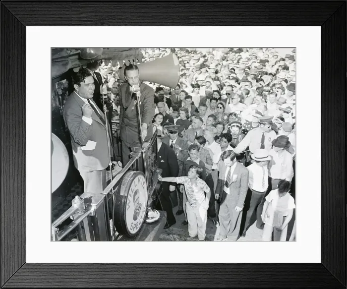 Framed Print : Wendell Wilkie Addressing Gathering Framed Print : Wendell Wilkie Addressing Gathering
