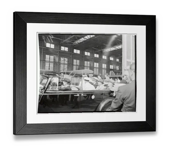 Framed Print : Franklin Roosevelt At Navy Yard Framed Print : Franklin Roosevelt At Navy Yard