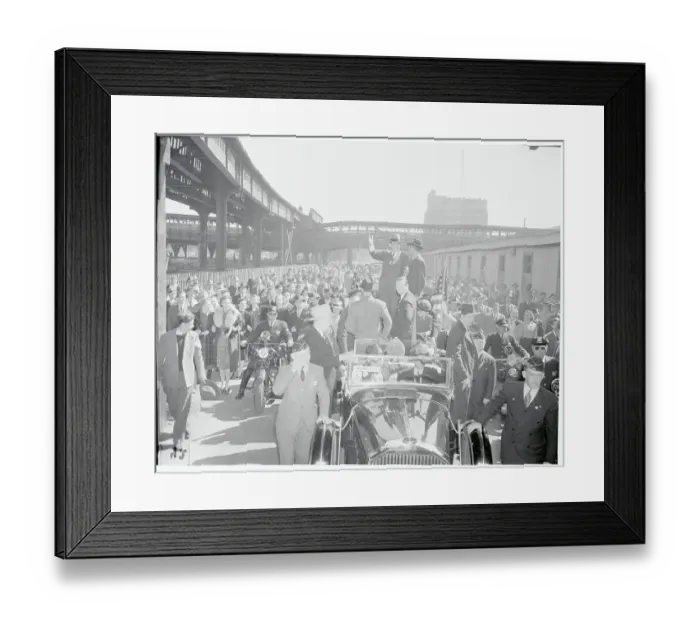 Framed Print : Wendell Willkie Waving to Crowds of Supporters Framed Print : Wendell Willkie Waving to Crowds of Supporters