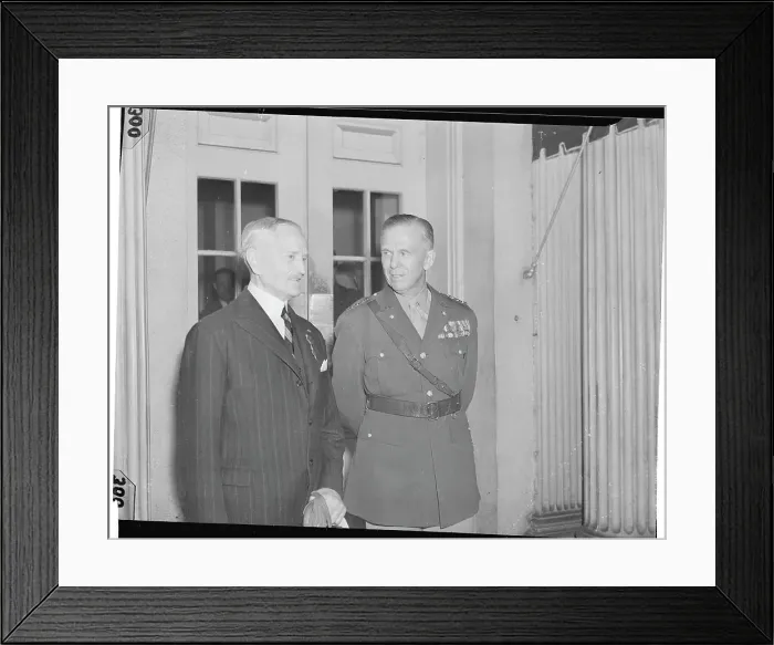 Framed Print : General George C. Marshall and John J. Pershing Together Framed Print : General George C. Marshall and John J. Pershing Together