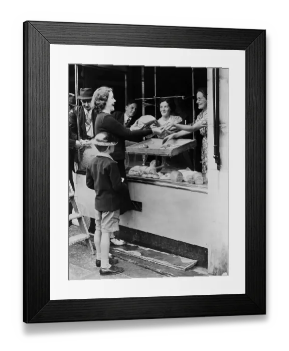 Framed Print : London Bakery Doing Business As Usual Framed Print : London Bakery Doing Business As Usual