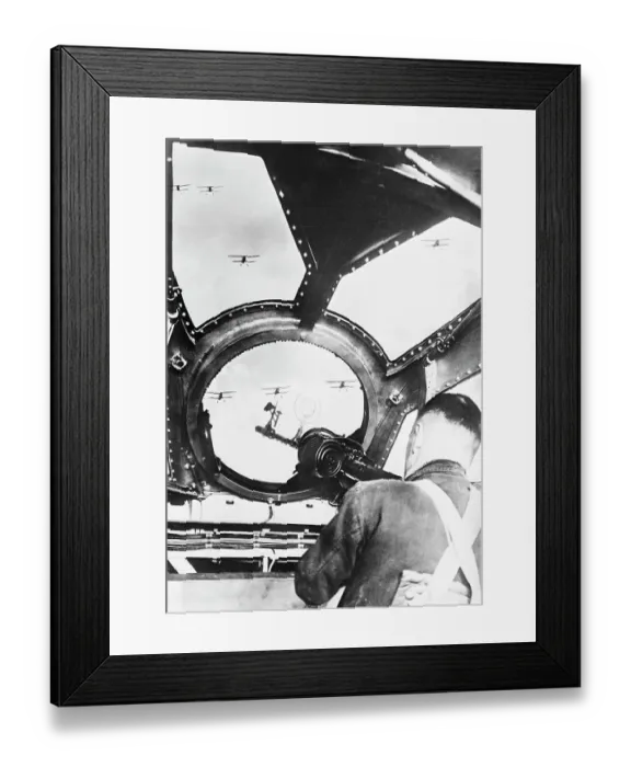 Framed Print : Nose Gunner Shooting at Enemy Planes Framed Print : Nose Gunner Shooting at Enemy Planes