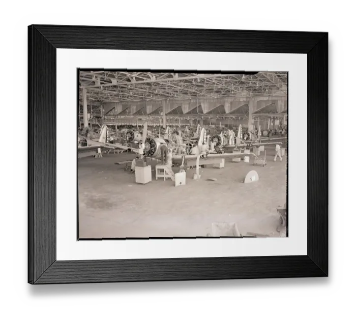 Framed Print : Vultee Aircraft Production Facility Framed Print : Vultee Aircraft Production Facility