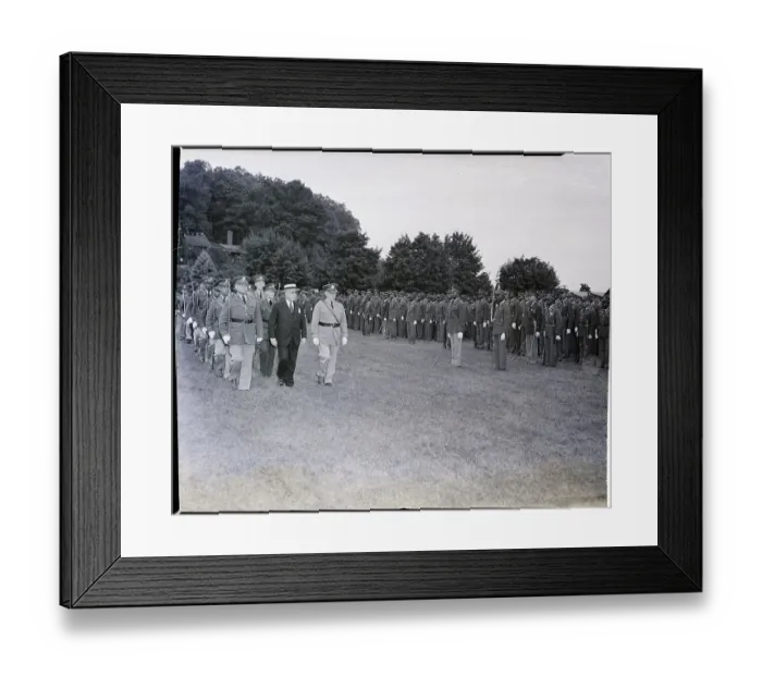 Framed Print : Herbert Lehman Inspecting Troop Framed Print : Herbert Lehman Inspecting Troop