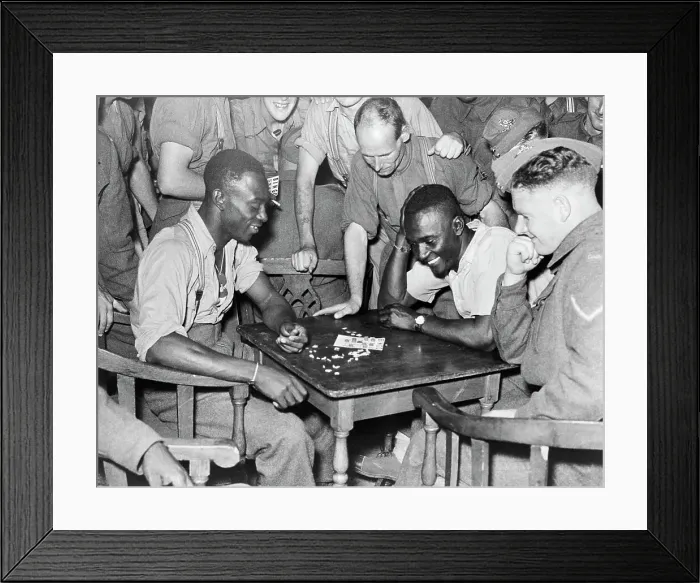 Framed Print : African Am. Play Bingo Aboard Ship Framed Print : African Am. Play Bingo Aboard Ship