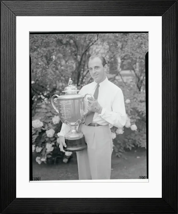 Framed Print : Golfer Sammy Snead Posing with a Trophy Framed Print : Golfer Sammy Snead Posing with a Trophy